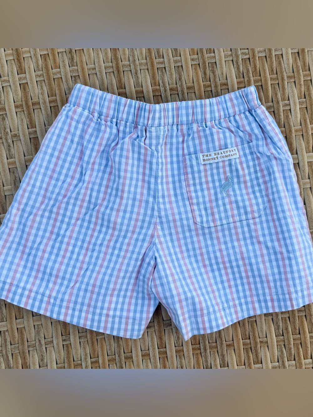 The Beaufort Bonnet Company Pink & Blue Gingham Shelton Shorts. TBBC size 4T